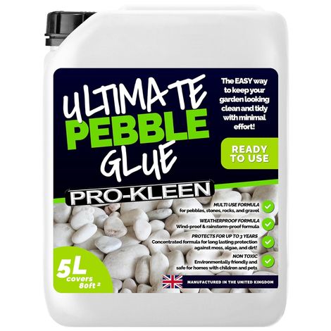 Pro-Kleen Pebble Glue – Decorative Gravel & Pebble Binder for Paths, Borders & Patios, Weatherproof